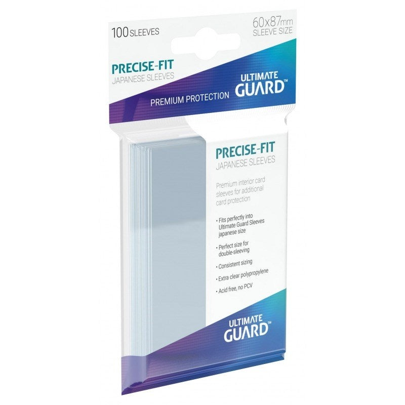 Ultimate Guard - Clear Precise Fit / Perfect Fit - Japanese Sized Card Sleeves [100 Count]