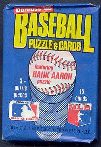 Donruss 1986 Baseball Puzzle & Cards Booster Pack