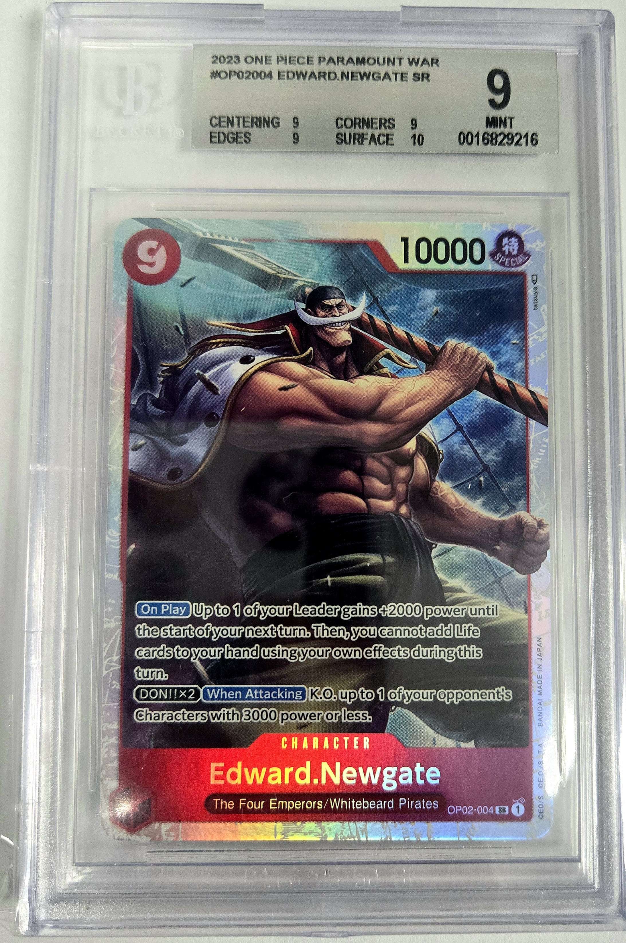 BGS - 9 2023 One Piece Paramount War #OP02004 Edward Newgate SR