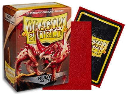 Dragon Shield - Ruby Matte - Standard Sized Card Sleeves [100 Count]