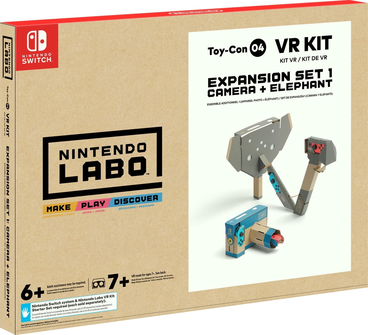 Nintendo Labo Toy-Con 4 VR Kit Expansion Set 1 Camera + Elephant