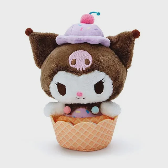 Kuromi Cupcake Plush Keychain