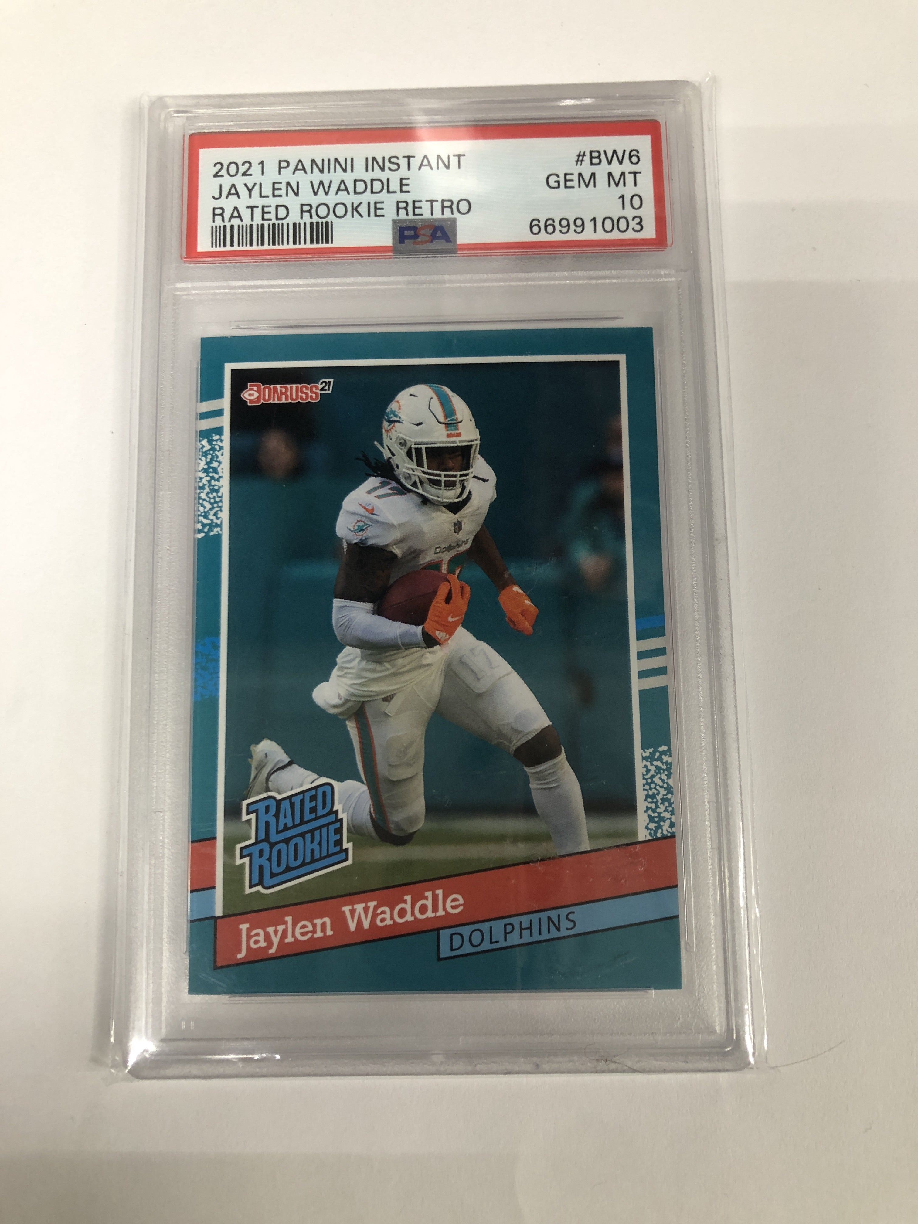 PSA 10 - 2021 Panini Instant - #BWW6 Jaylen Waddle - Rated Rookie Retro [66991003]