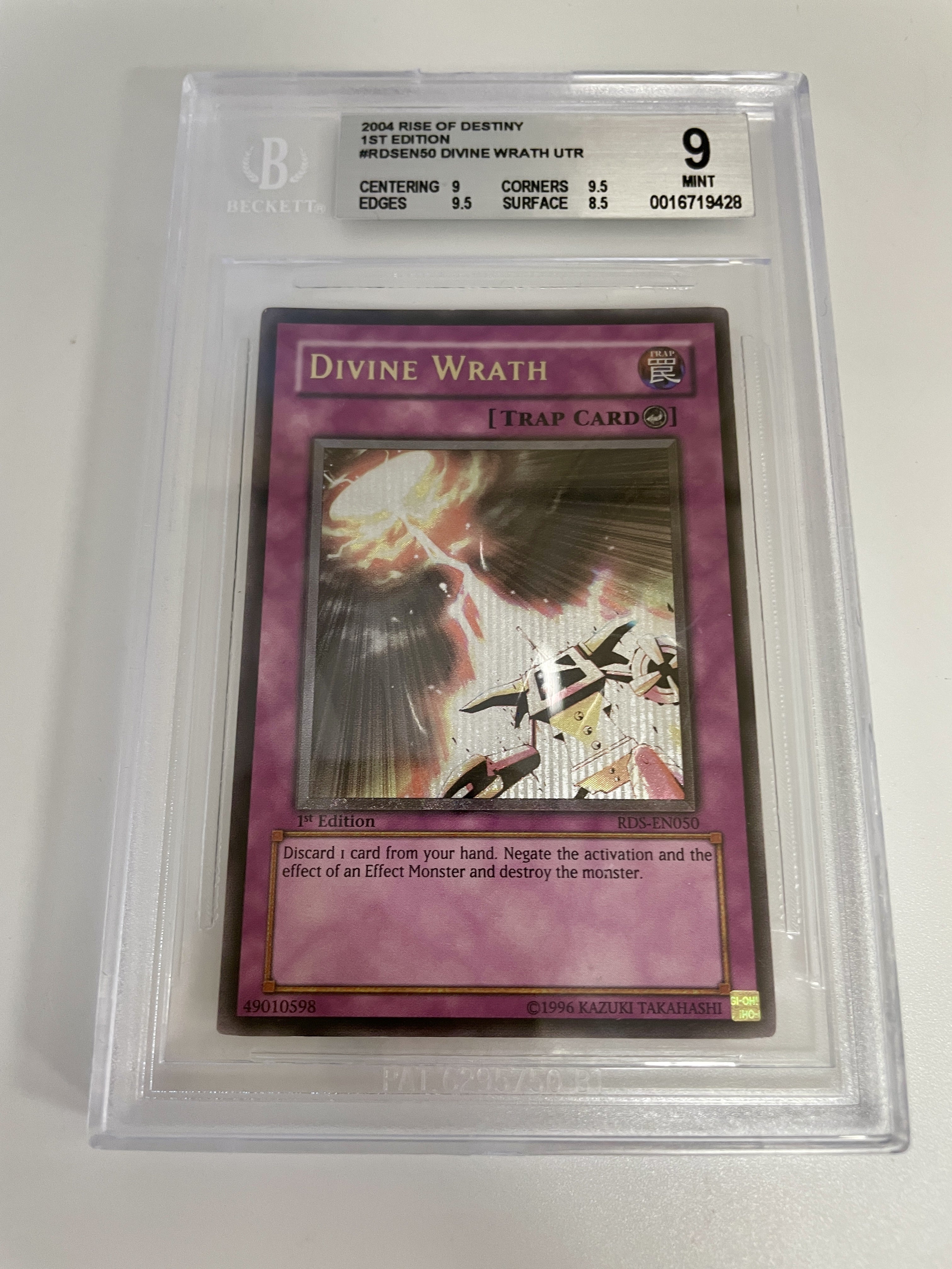 BGS - 9 2004 Rise of Destiny 1st Edition #RDSEN50 Divine Wrath UTR [0016719428]