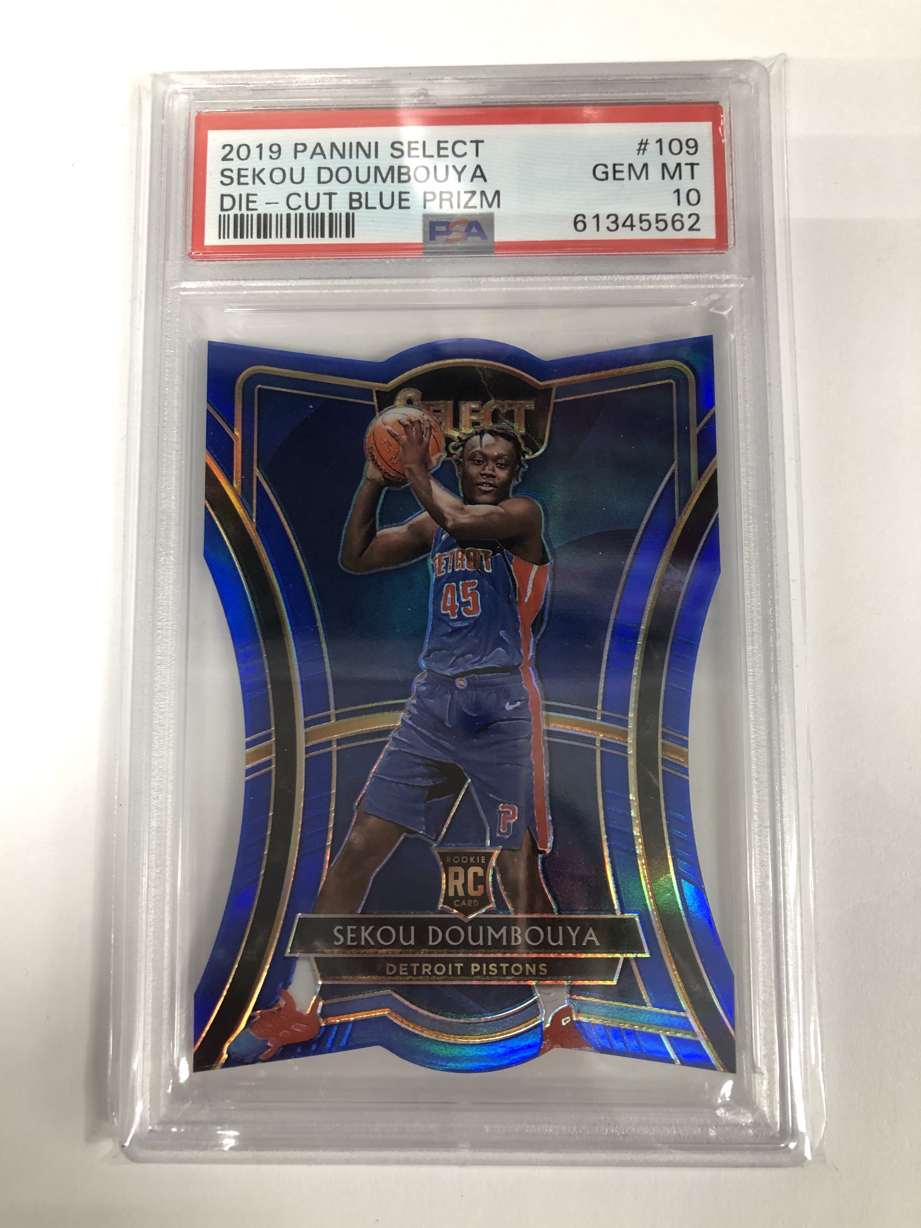 PSA 10 - 2019 Panini Select - #109 Sekou Doumbouya - Die-Cut Blue Prizm [61345562]