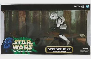 Star Wars: The Power of the Force - Speeder Bike with Scout Trooper - Hasbro