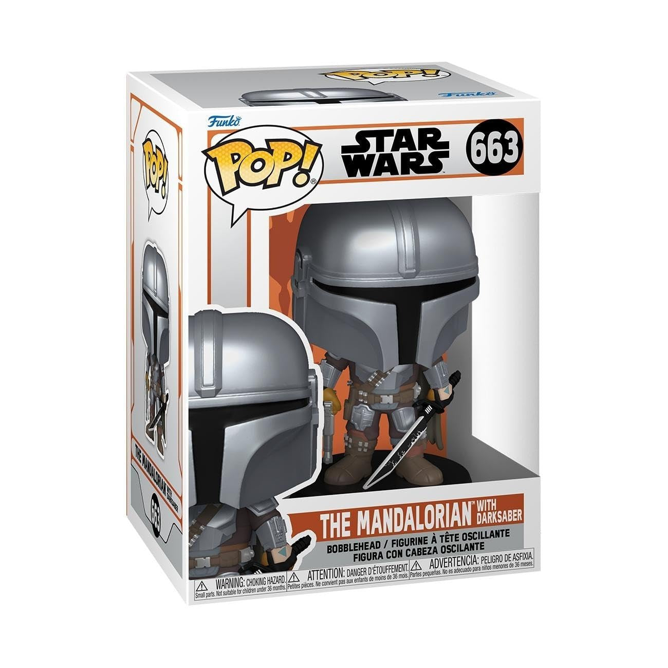 #604 Star Wars: The Mandalorian - The Mandalorian with DarkSaberFunko Pop