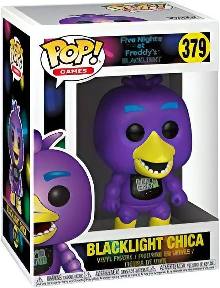 #379 Five Nights At Freddy's Backlight - BlackLight Chica [Only At Gamestop] Funko Pop!