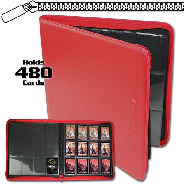 Binder - BCW 12-Pocket Zippered LX- Red