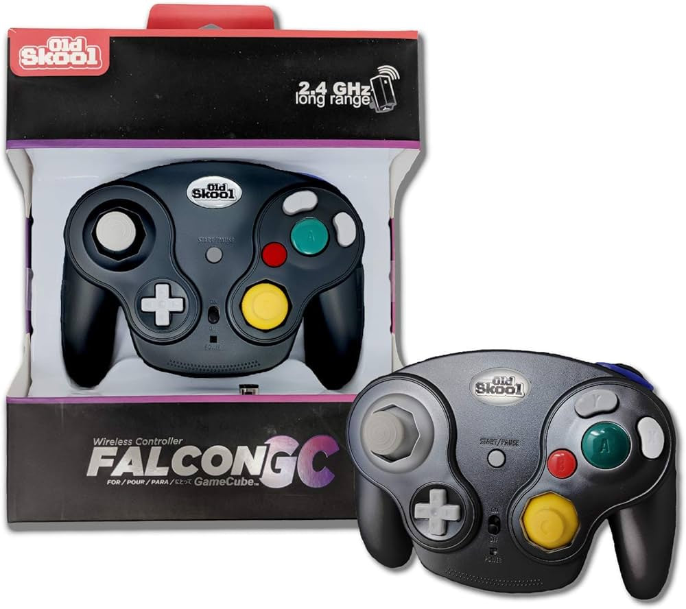 Black 3rd Party Wireless Gamecube Controller