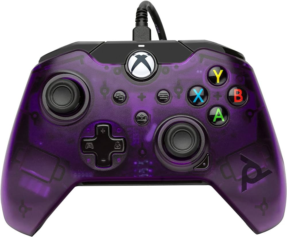 Transparent Purple PDP Wired Xbox One Controller