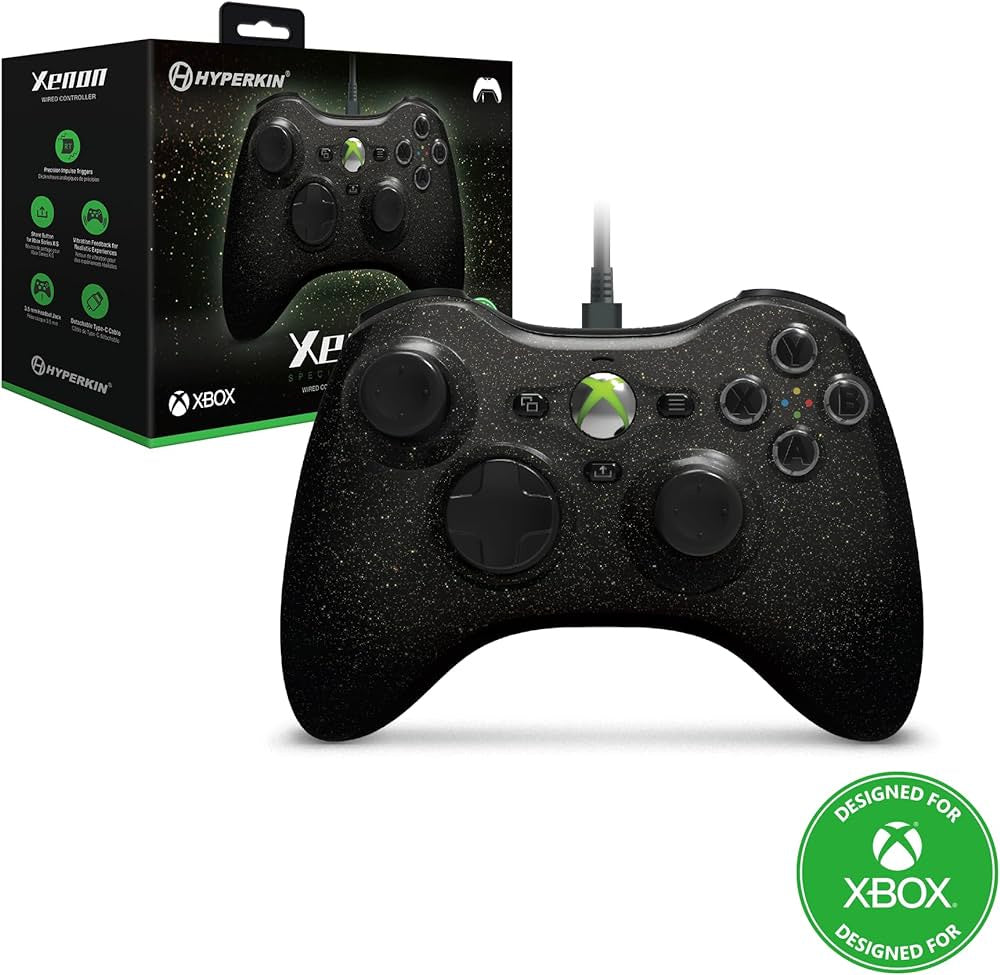 Hyperkin Xbox One/Xbox Series/PC Wired Controller - Sparkle Black