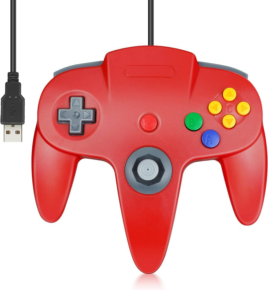 3rd Party - N64 USB Controller [PC Compatible] | Red