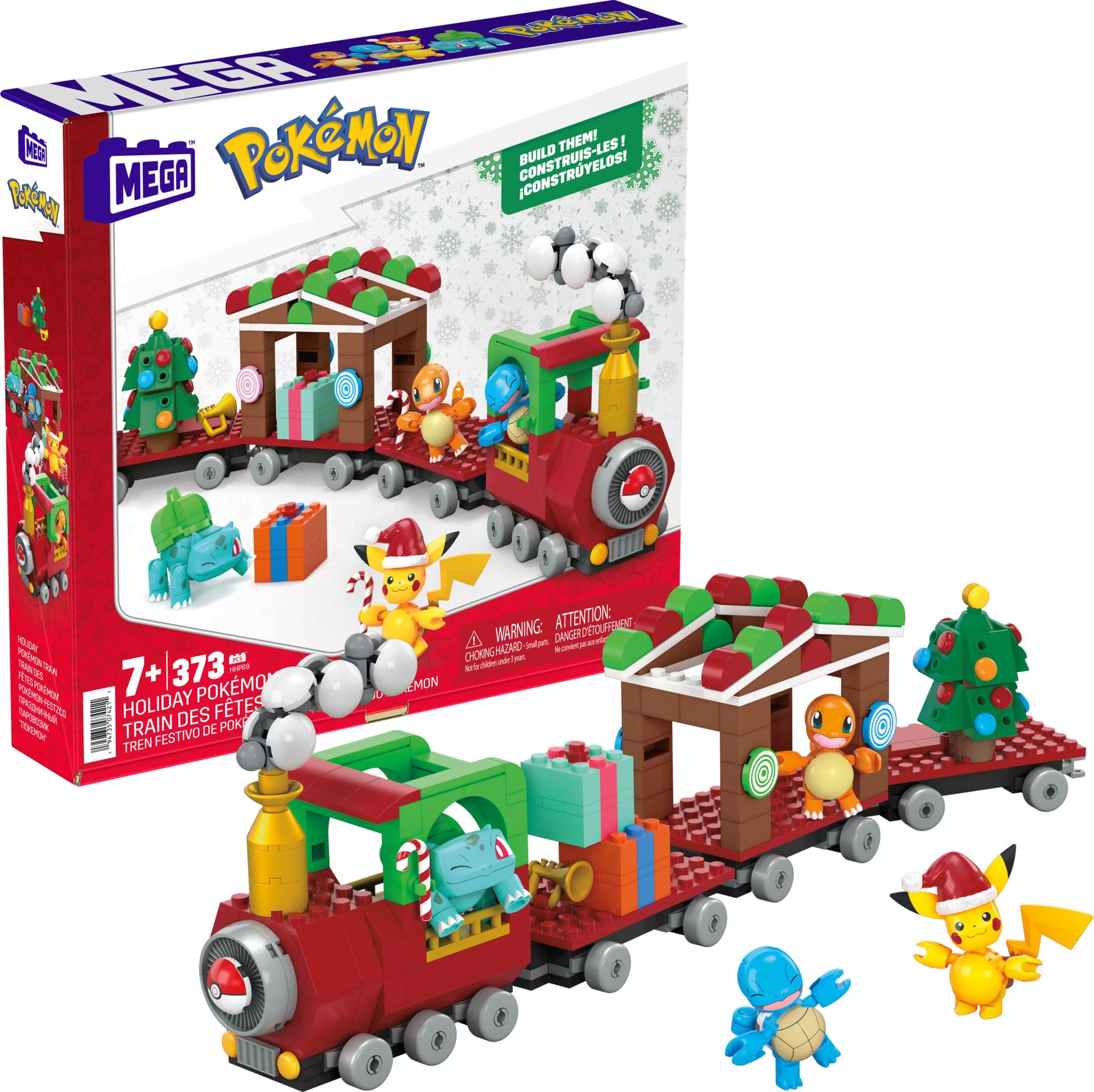 Pokemon- Holiday Pokemon Train - Mega Contrux Set