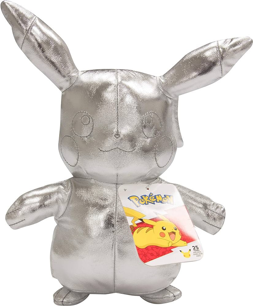 Pokemon - Silver Pikachu [25 Years] Plushies