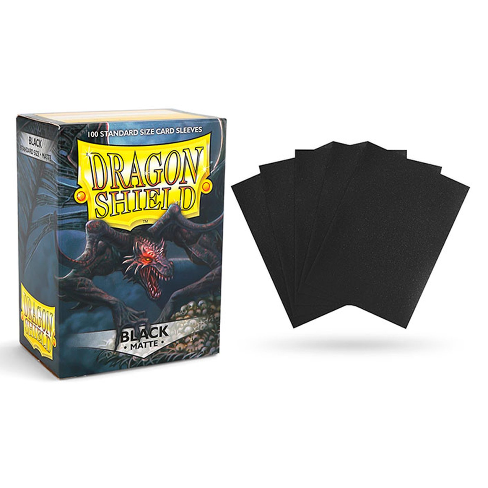 Dragon Shield - Matte Black - Standard Sized Card Sleeves [100 Count]