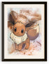 Eevee with Brush Strokes Canvas Print