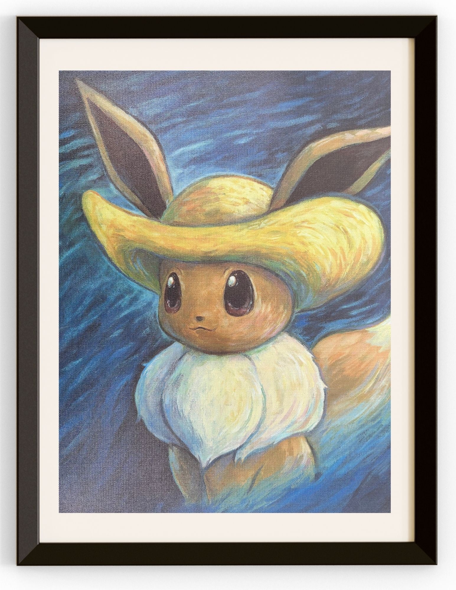 Eevee With Yellow Hat Canvas Prints