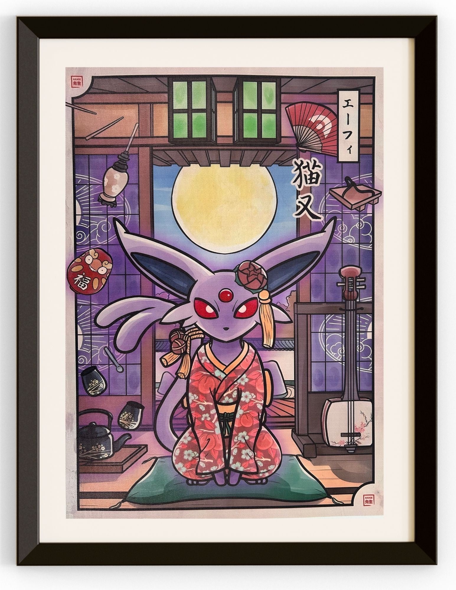 Espeon As A Japanese Woman Canvas Prints