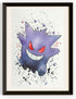 Gengar with Paint Splatter Canvas Print