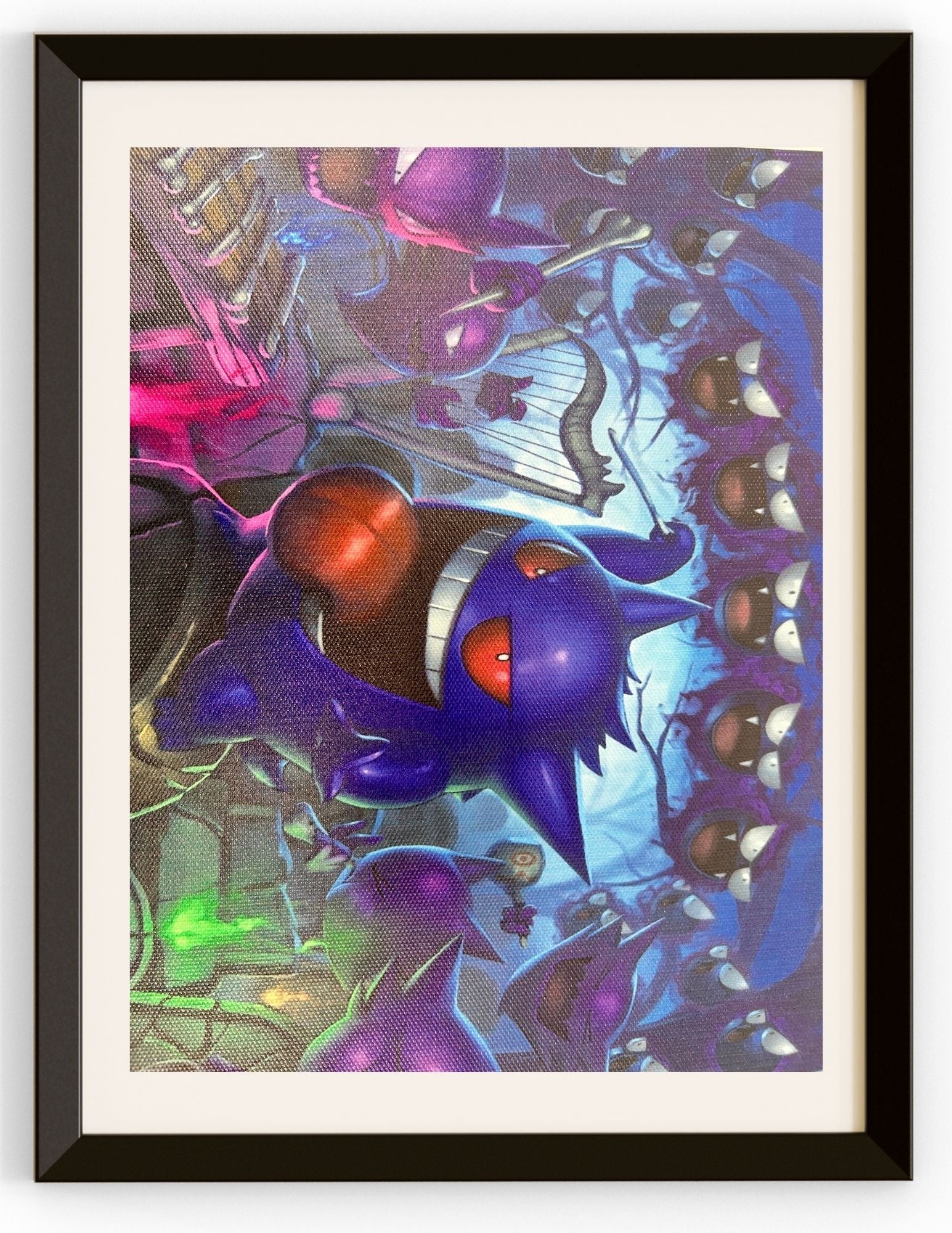 Gengar With Gastly & Haunter As A Symphony Canvas Prints