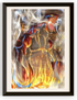 Groudon Standing In Flames Canvas Prints