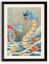 Gyarados In A Wave With Magikarps Canvas Prints