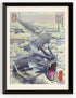 Gyarados Swimming Though Ice Canvas Prints