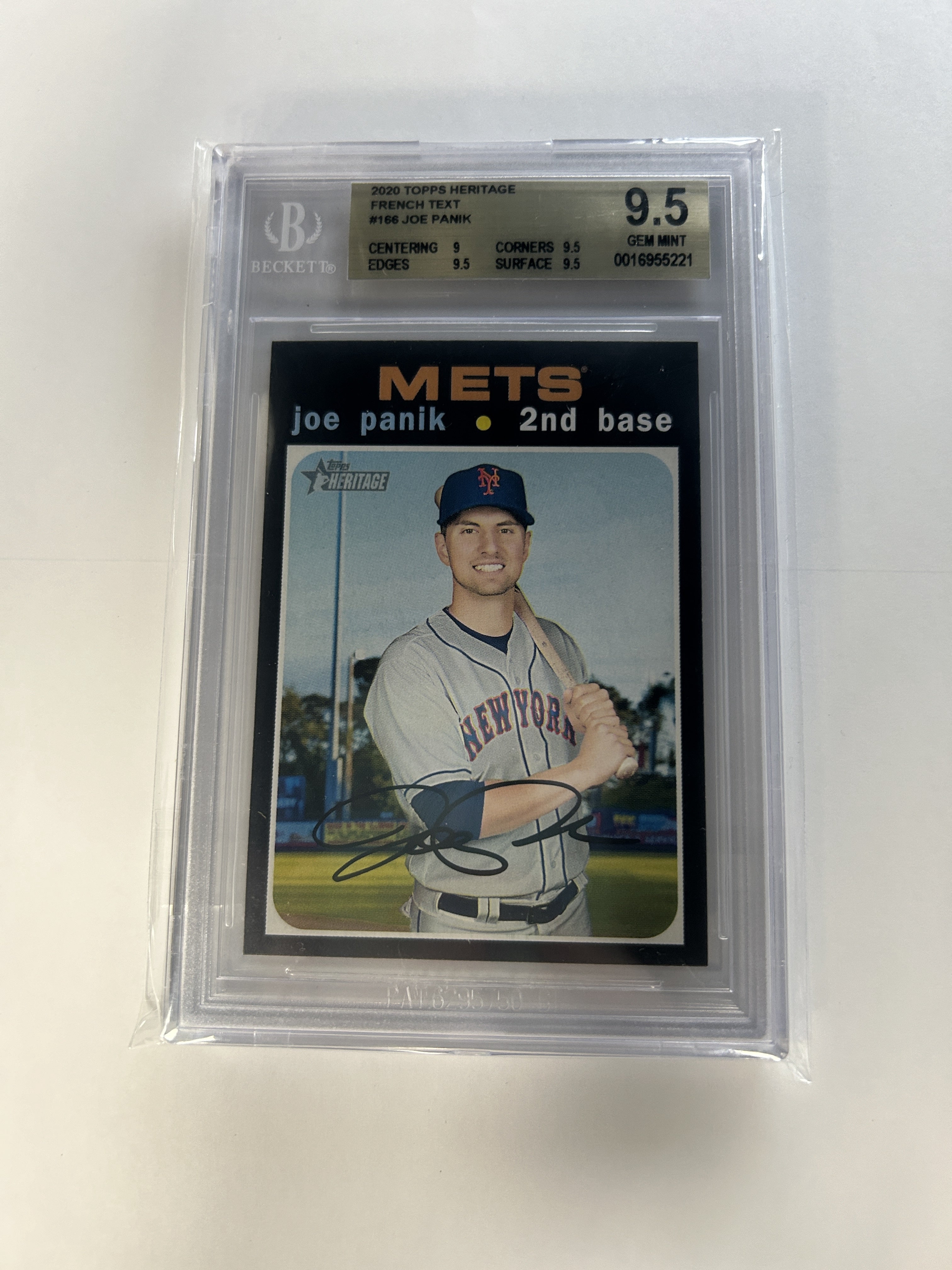 BGS 9.5 2020 Topps Heritage French Text #166 Joe Pank [0016955221]