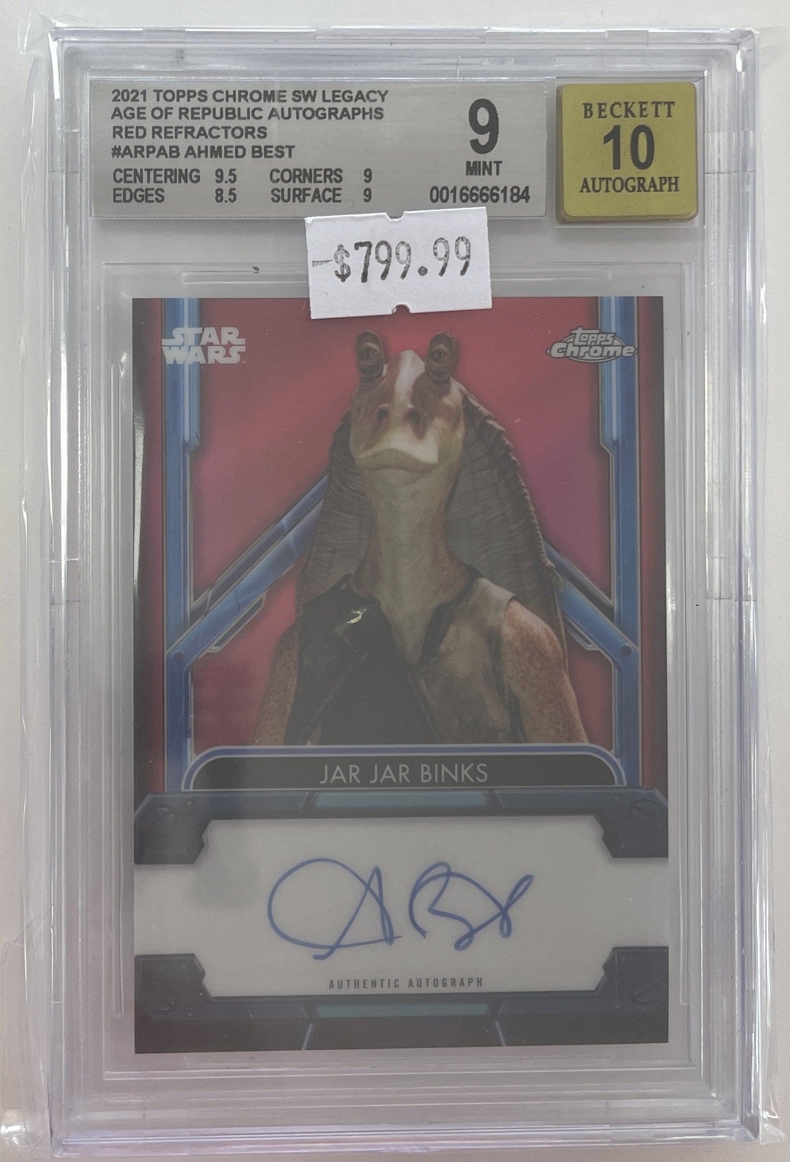 BGS - 9 Jar Jar Binks Autograph 2021