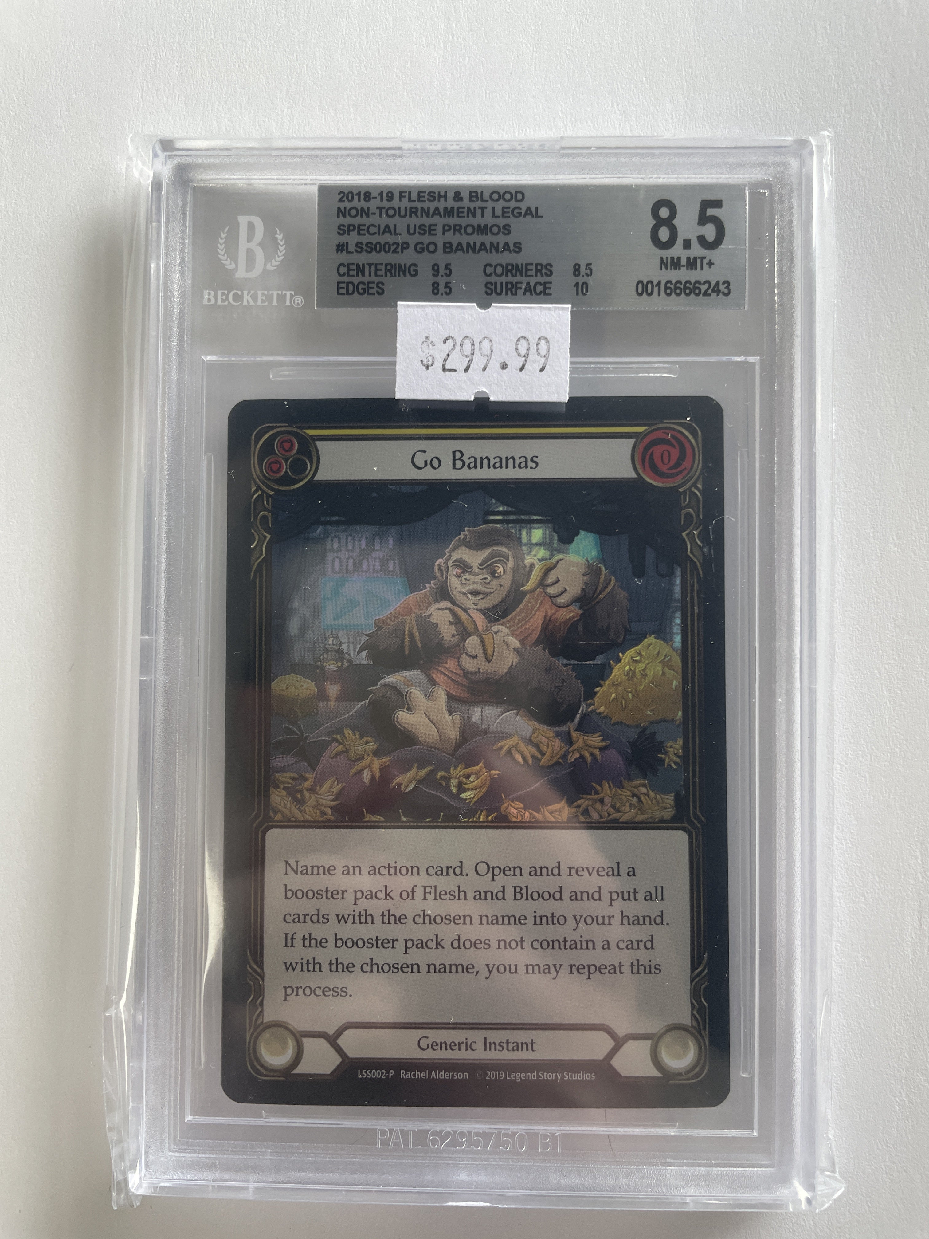 BGS - 8.5 2018-19 Flesh & Blood Non-Tournament Legal Special Use Promos #LSS002P Go Bananas