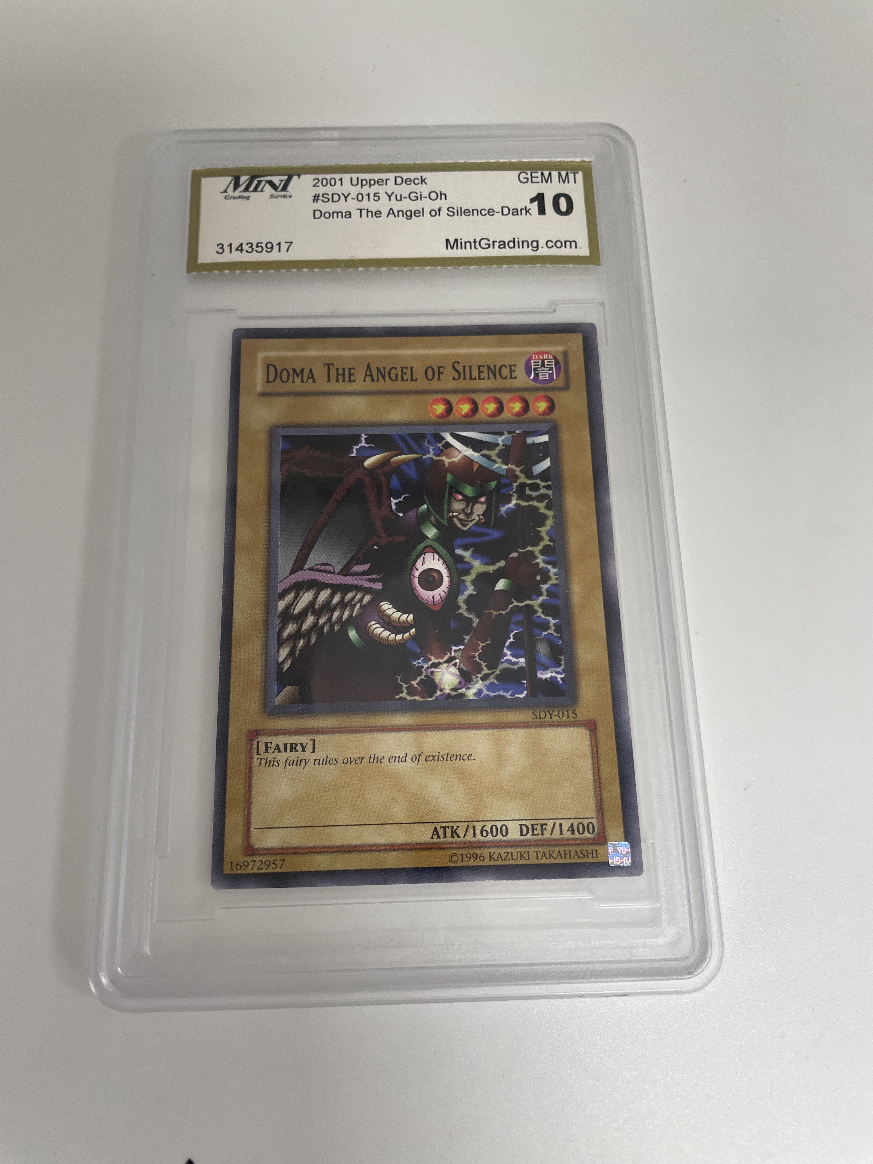 MGS -10 2001 Upper Deck #SDY-015 Yu-Gi-Oh Doma The Angel of Silence - Dark [31435917]