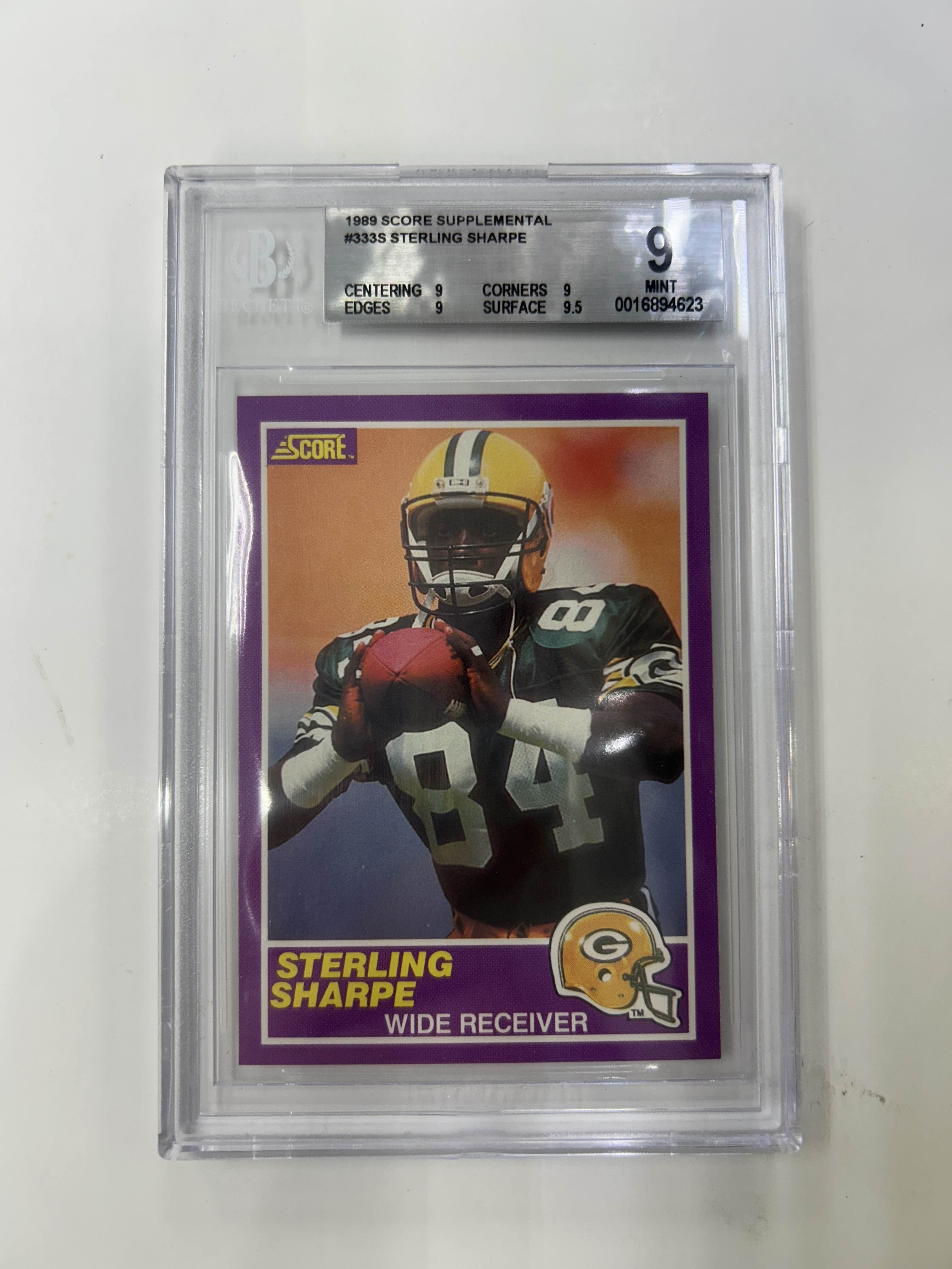 BGS 9 1989 Score Supplemental #333S Sterling Sharpe (0016894623)