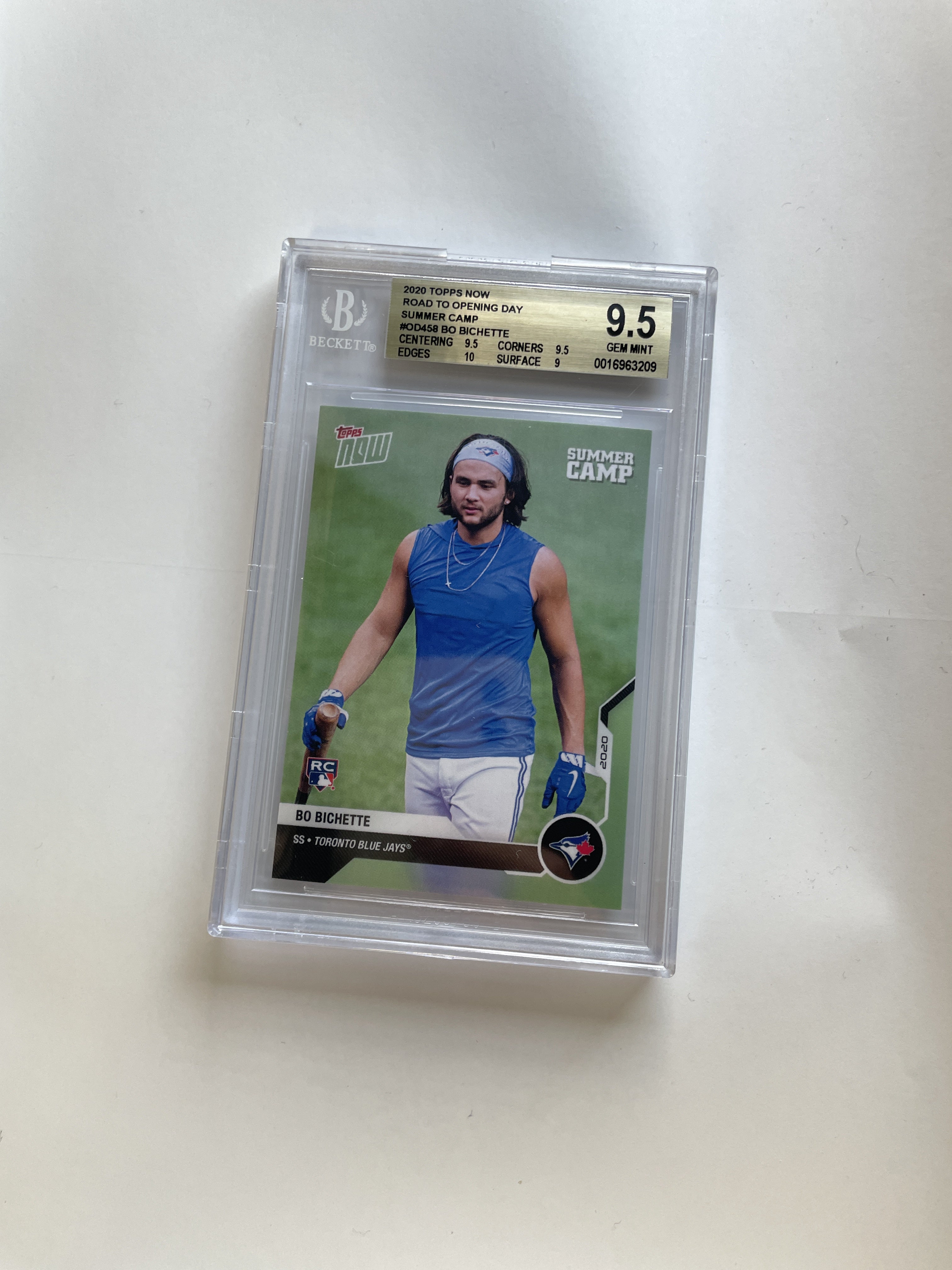 BGS - 9.5 2020 Topps Now Road To Opening Day Summer Camp #OD458 Bo Bichette (0016963209)