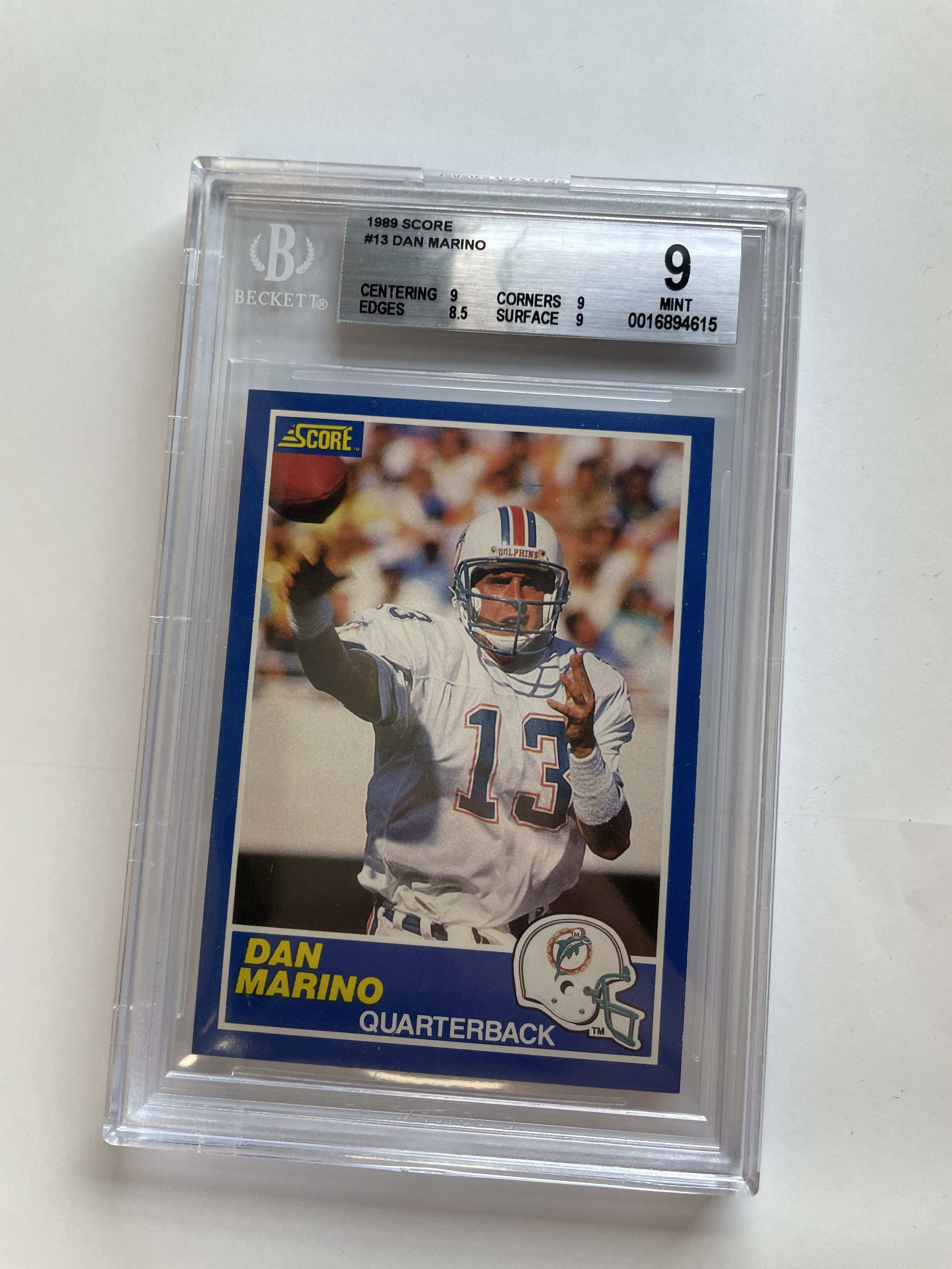 BGS 9 1989 Score #13 Dan Marino (0016894615)