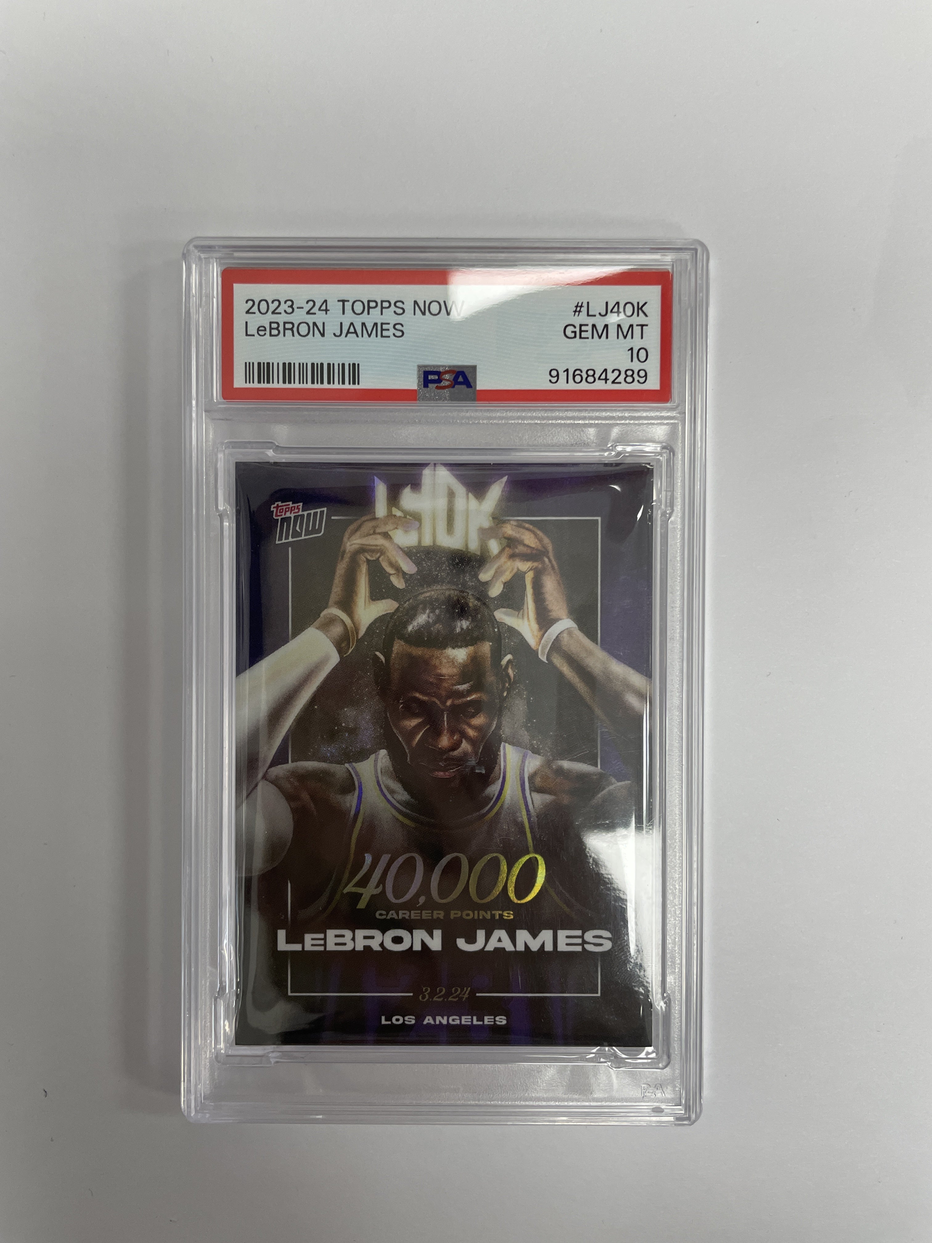 PSA 10 - 2023-24 Topps Now - LeBron James - #LJ40K (91684289)