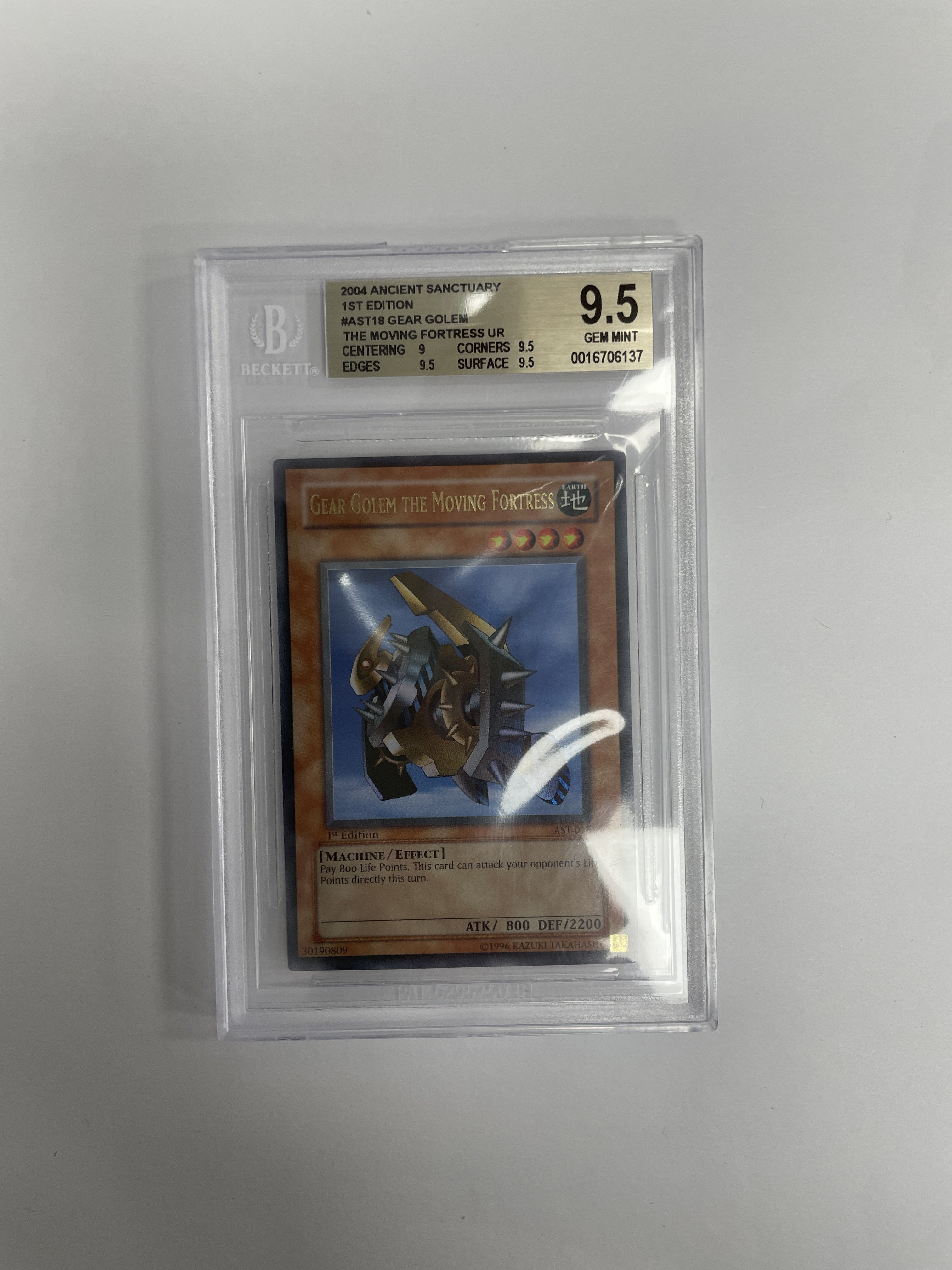 BGS - 9.5 2004 Ancient Sanctuary 1st Edition - #AST18 Gear Golem The Moving Fortress UR [0016706137]