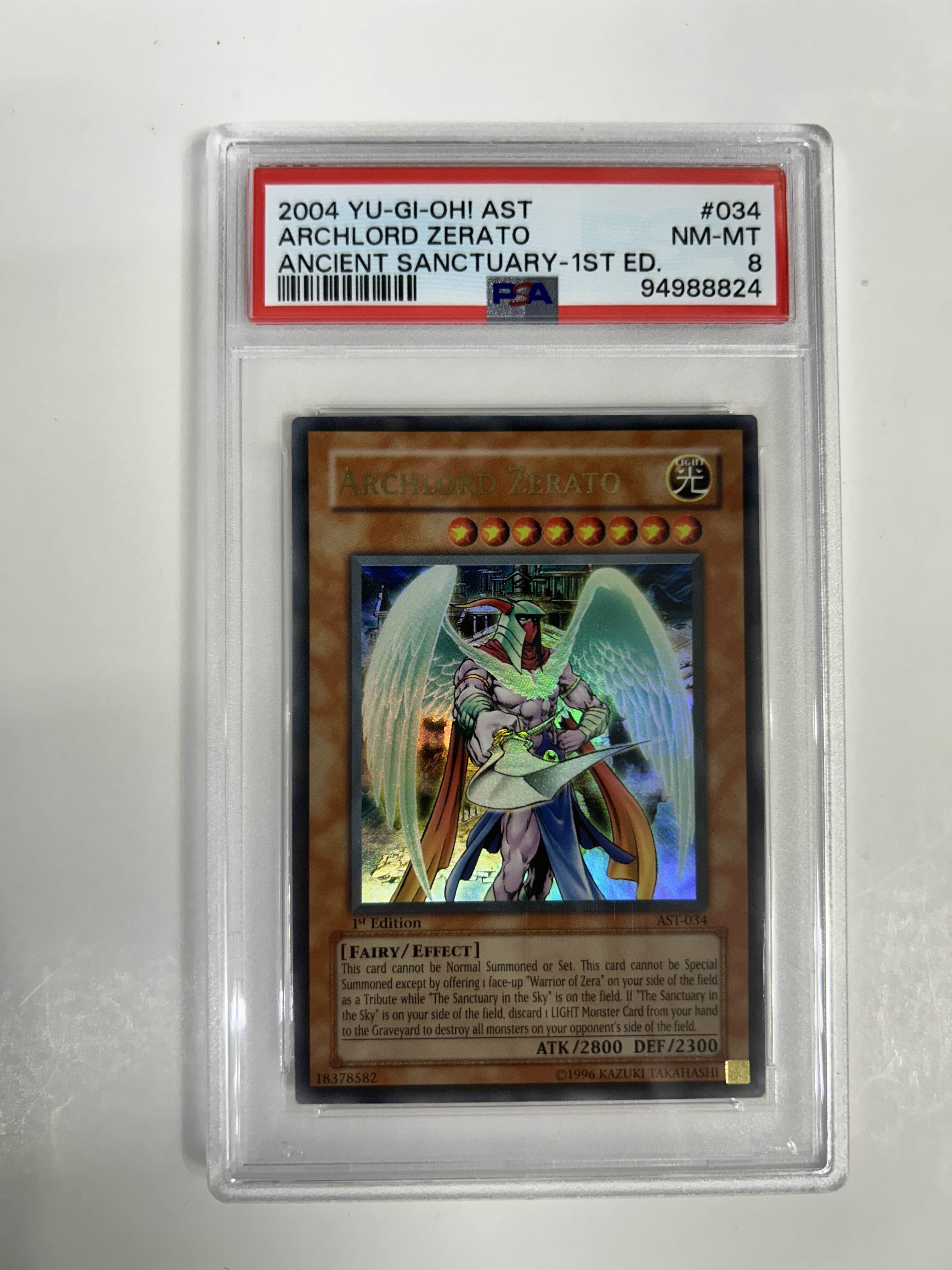 PSA 8 2004 Yu-Gi-Oh! AST Archlord Zerato Ancient Sanctuary 1st Edition #034 (94988824)