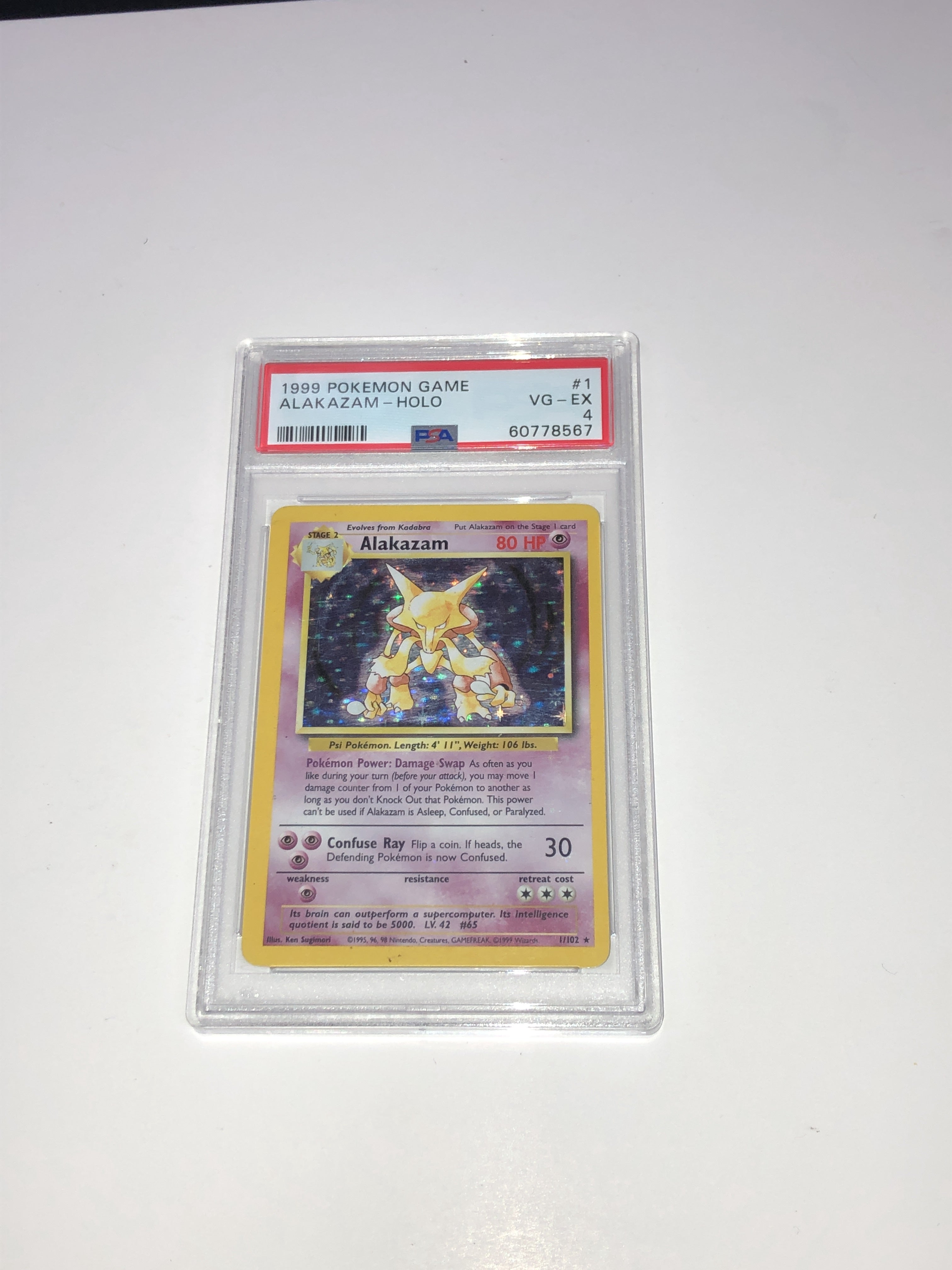 PSA 4 - 1999 Pokemon Game - #1 Alakazam - HOLO [60778567]