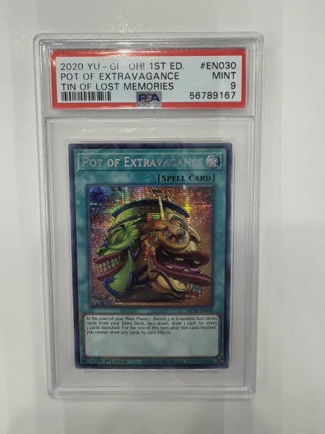 PSA - YU-GI-OH! 1STED. - Pot Of Extravagance- Tin Of Lost Memories #EN030 Mint 9 (56789167)