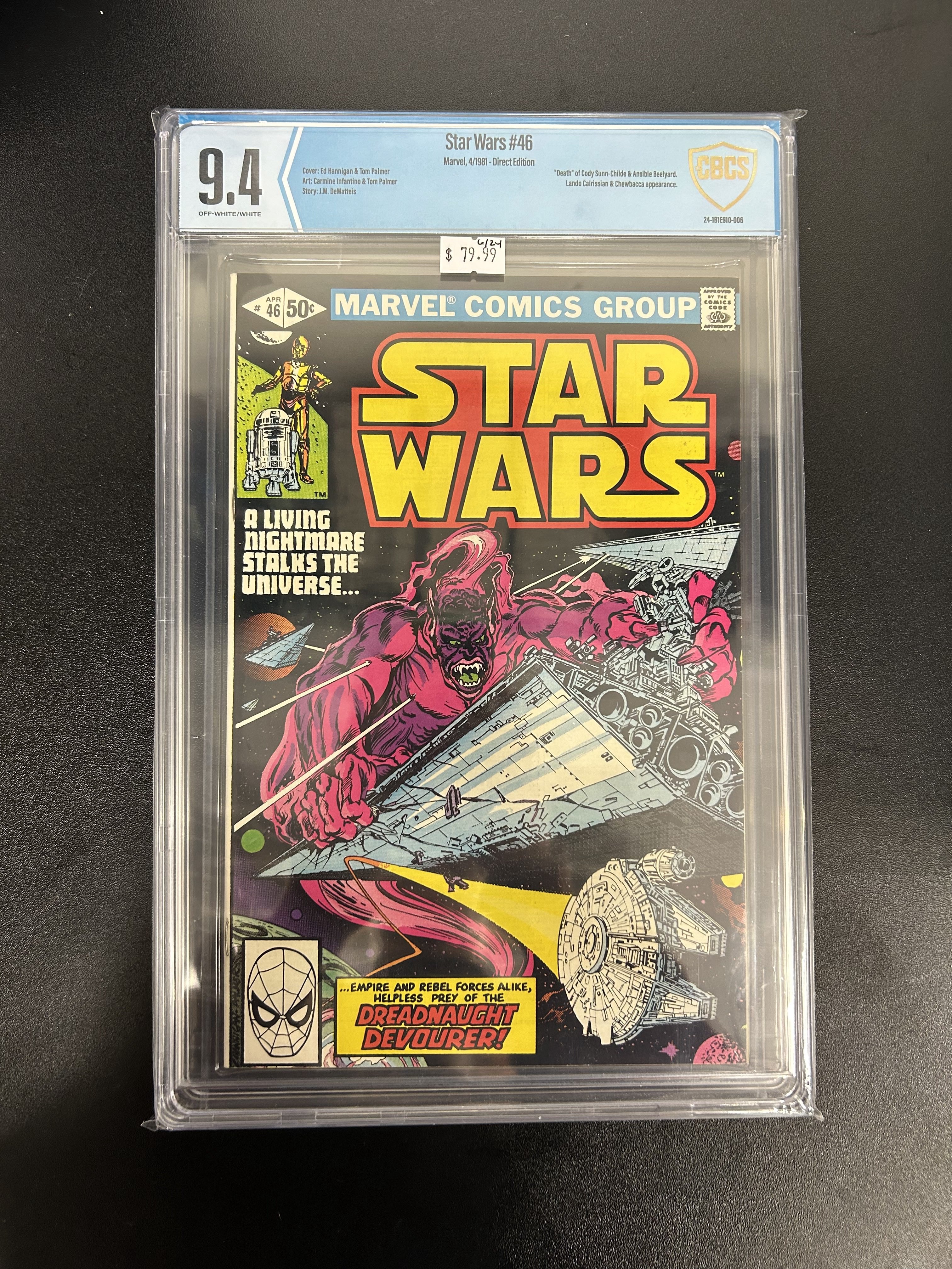 CBCS - 9.4 Star Wars #46, Marvel, 4/1981 - Direct Edition