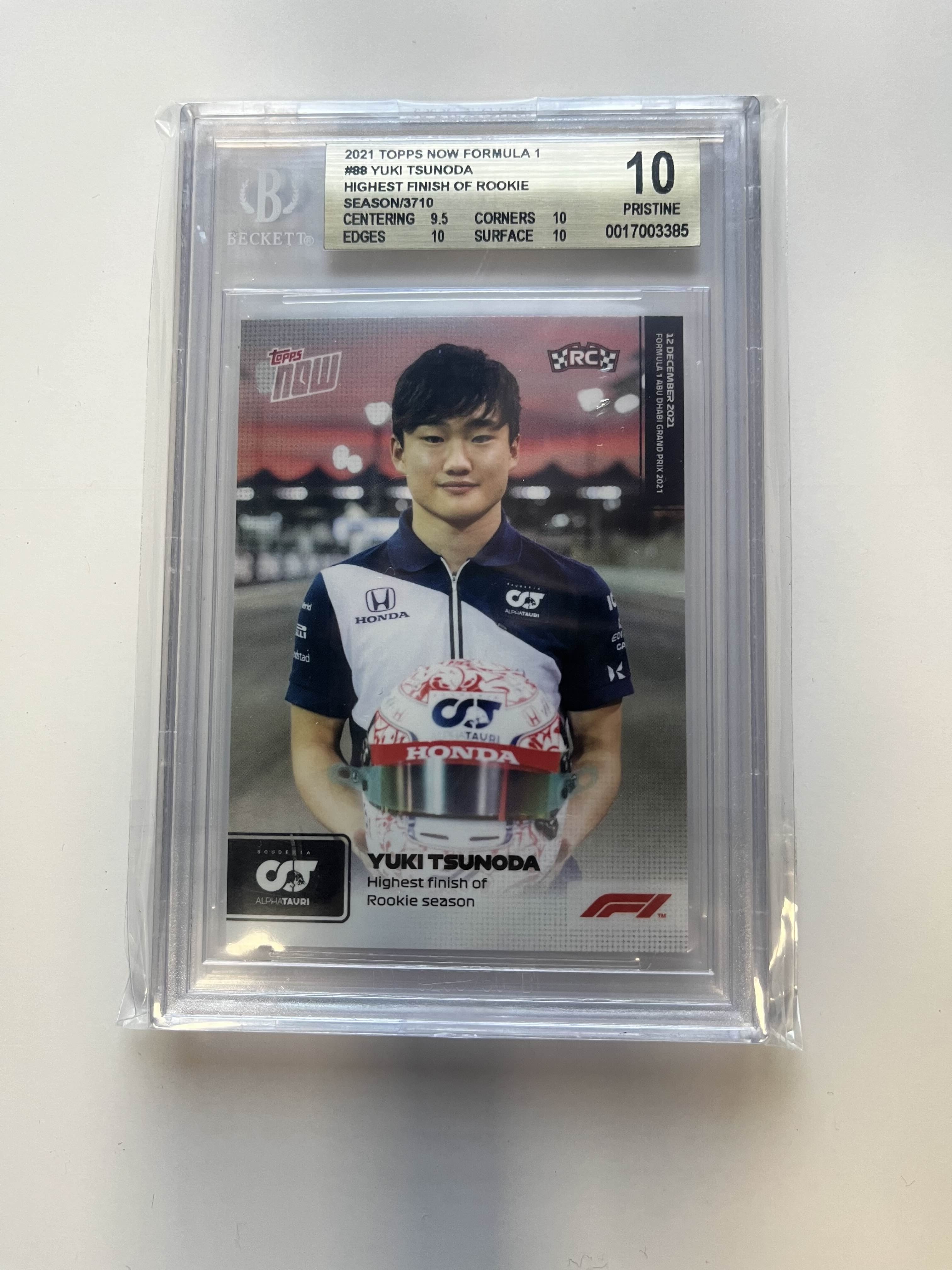 BGS 10 2021 Topps Now Formula 1 #88 Yuki Tsunoda Highest Finish Of Rookie Season/3710