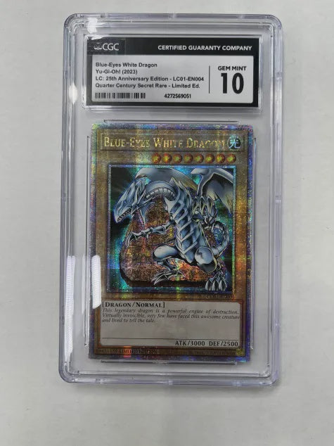 CGC 10 - Blue-Eyes White Dragon - Yu-Gi-Oh! (2023) - LC: 25th Anniversay Edition - LC01-EN004 - Quater Century Secret Rare - Limited Ed. (#4272569051)