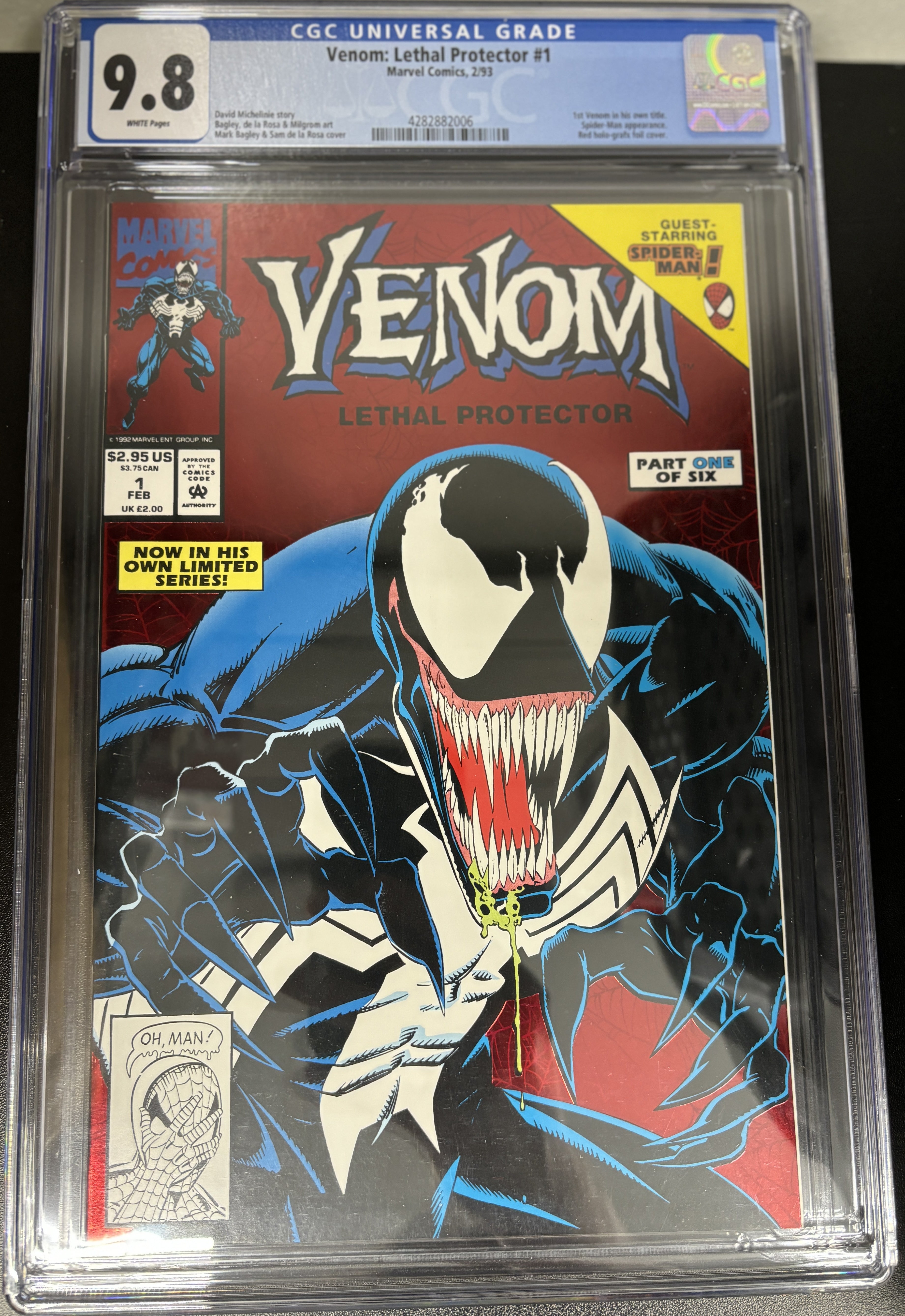 CGC 9.8 - Venom: Lethal Protector #1 - Marvel Comics, 2/93 Red Foil Cover [4282882006]