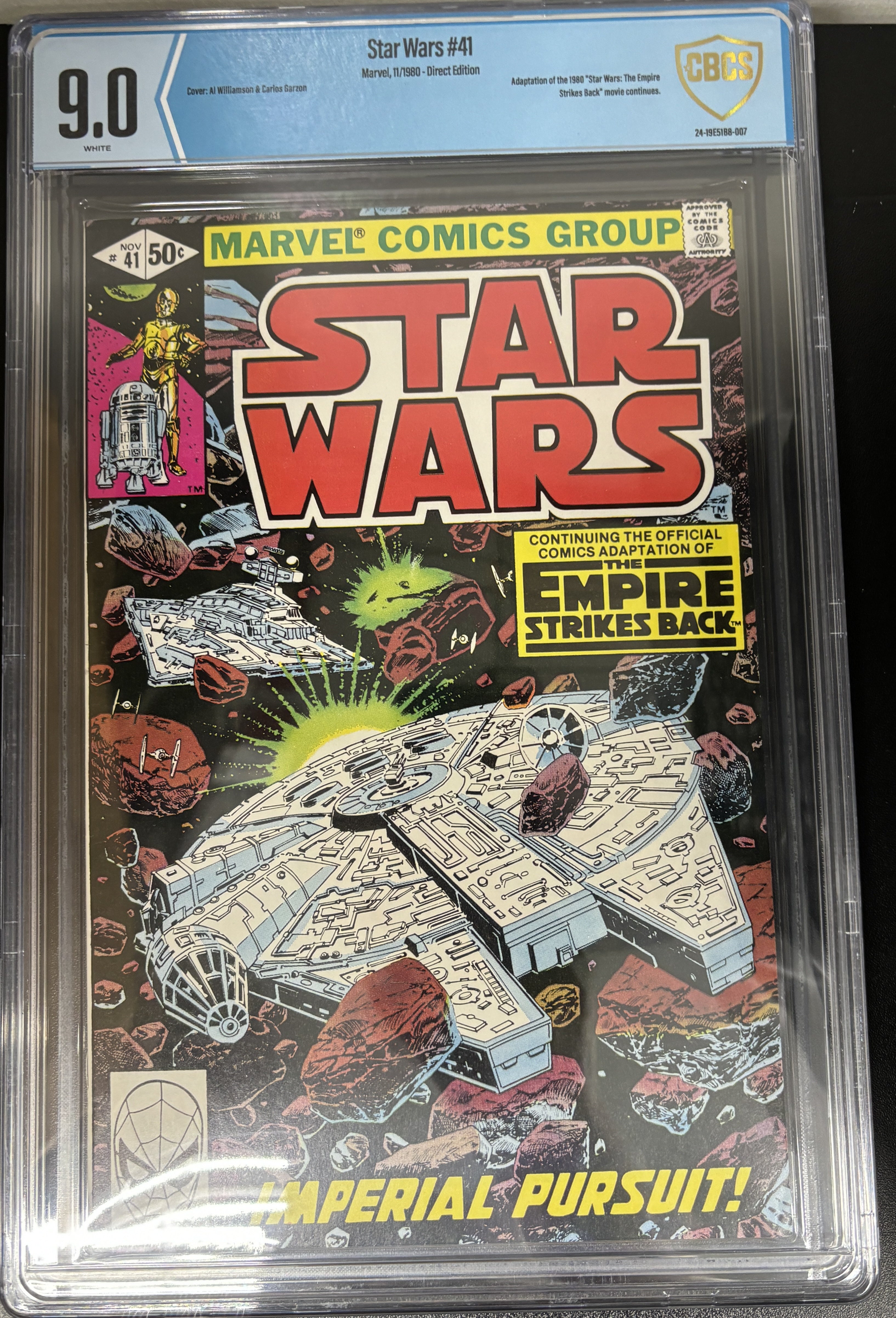 CBCS 9.0 Star Wars #41 Marvel, 11/1980 - Direct Edition [24-19E51B8-007]