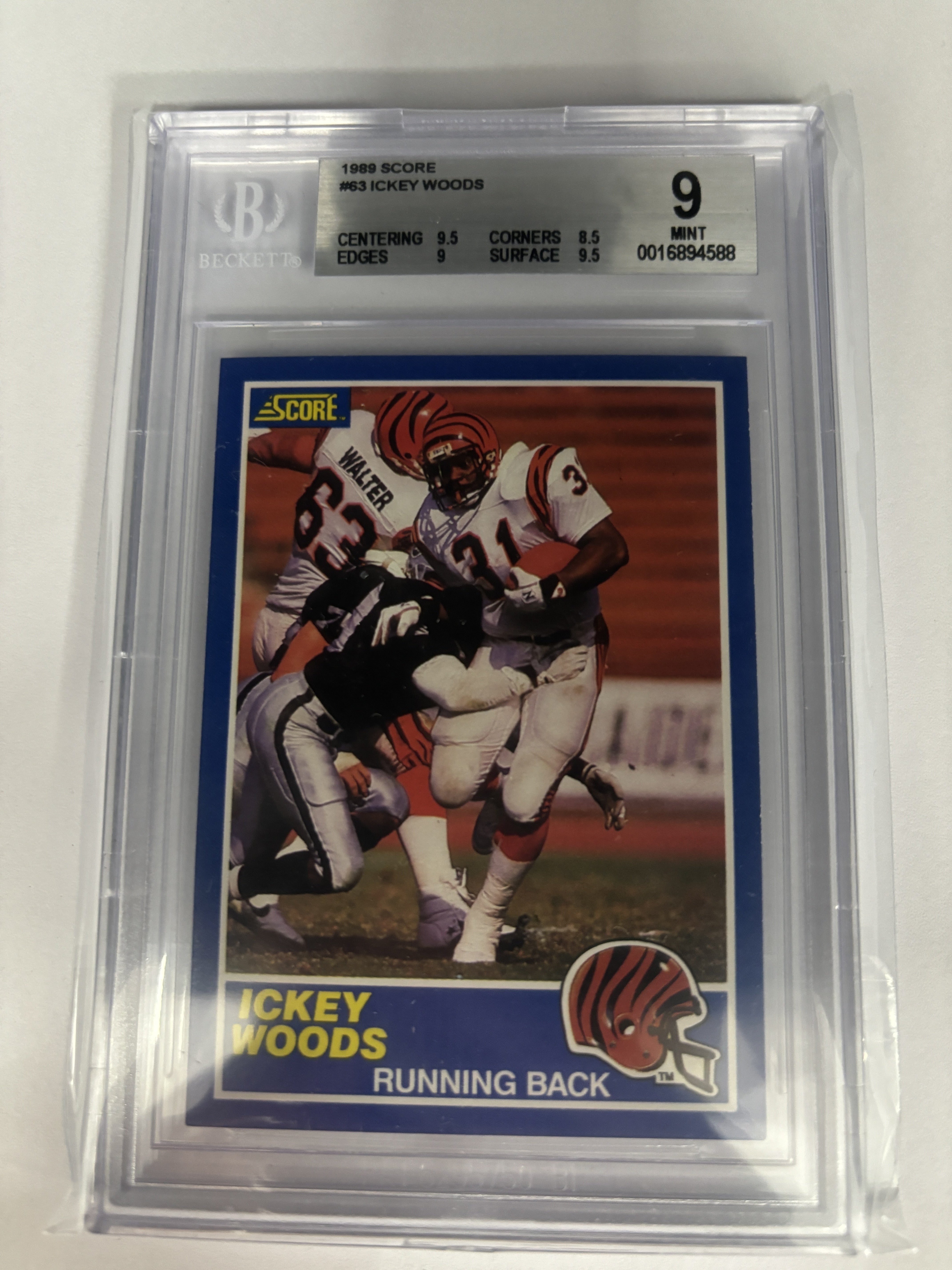 BGS 9 - 1989 Score #63 Ickey Woods