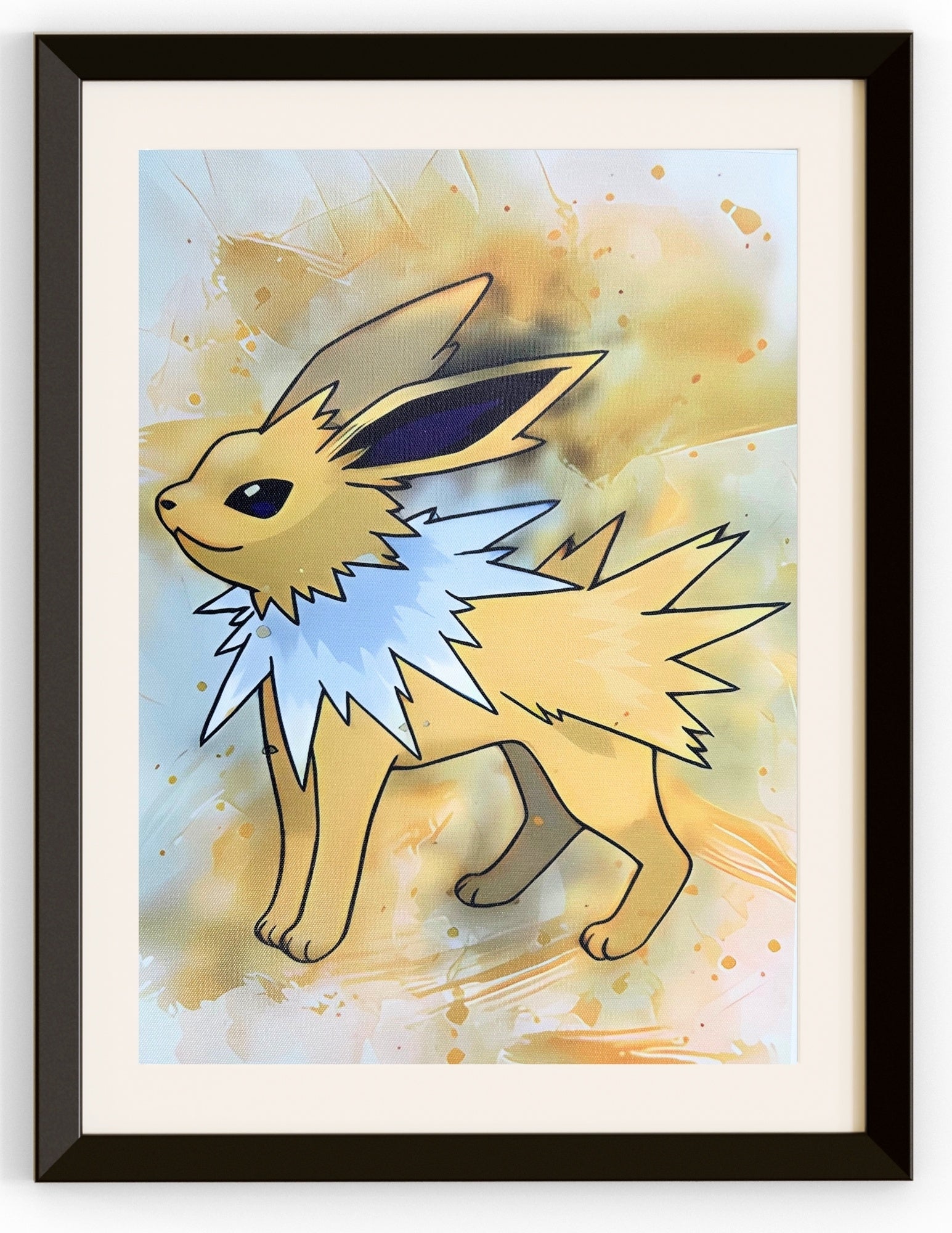 Jolteon with Brush Strokes Canvas Print