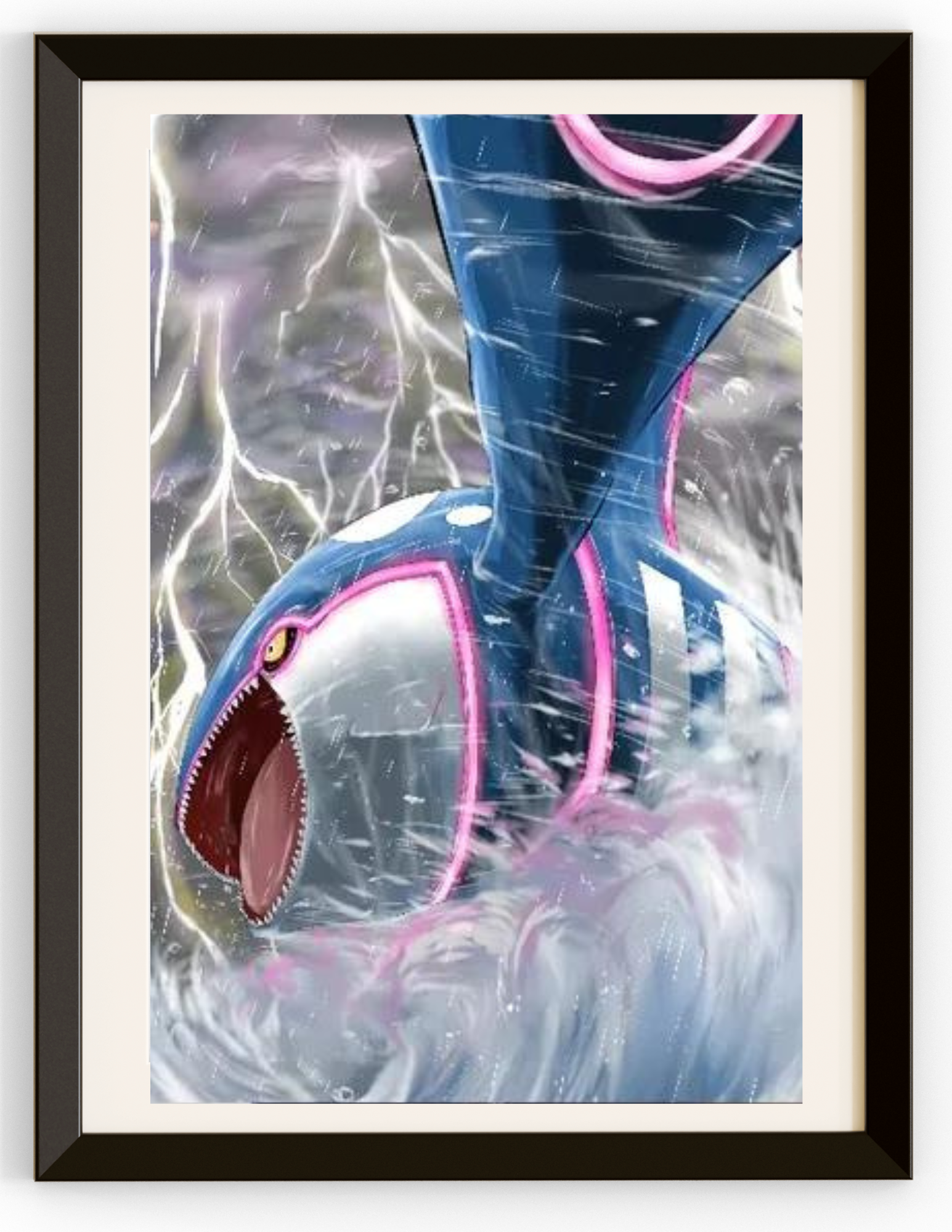 Kyogre In A Lightening Storm Canvas Prints