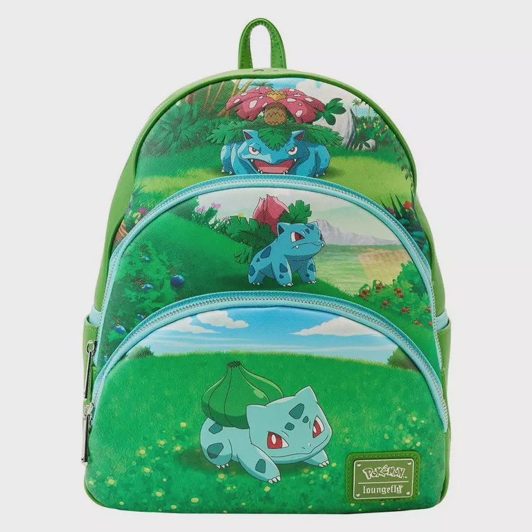 Pokemon Bulbasaur Evolutions Triple Pocket Backpack