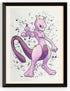 Mewtwo with Paint Splatter Canvas Print